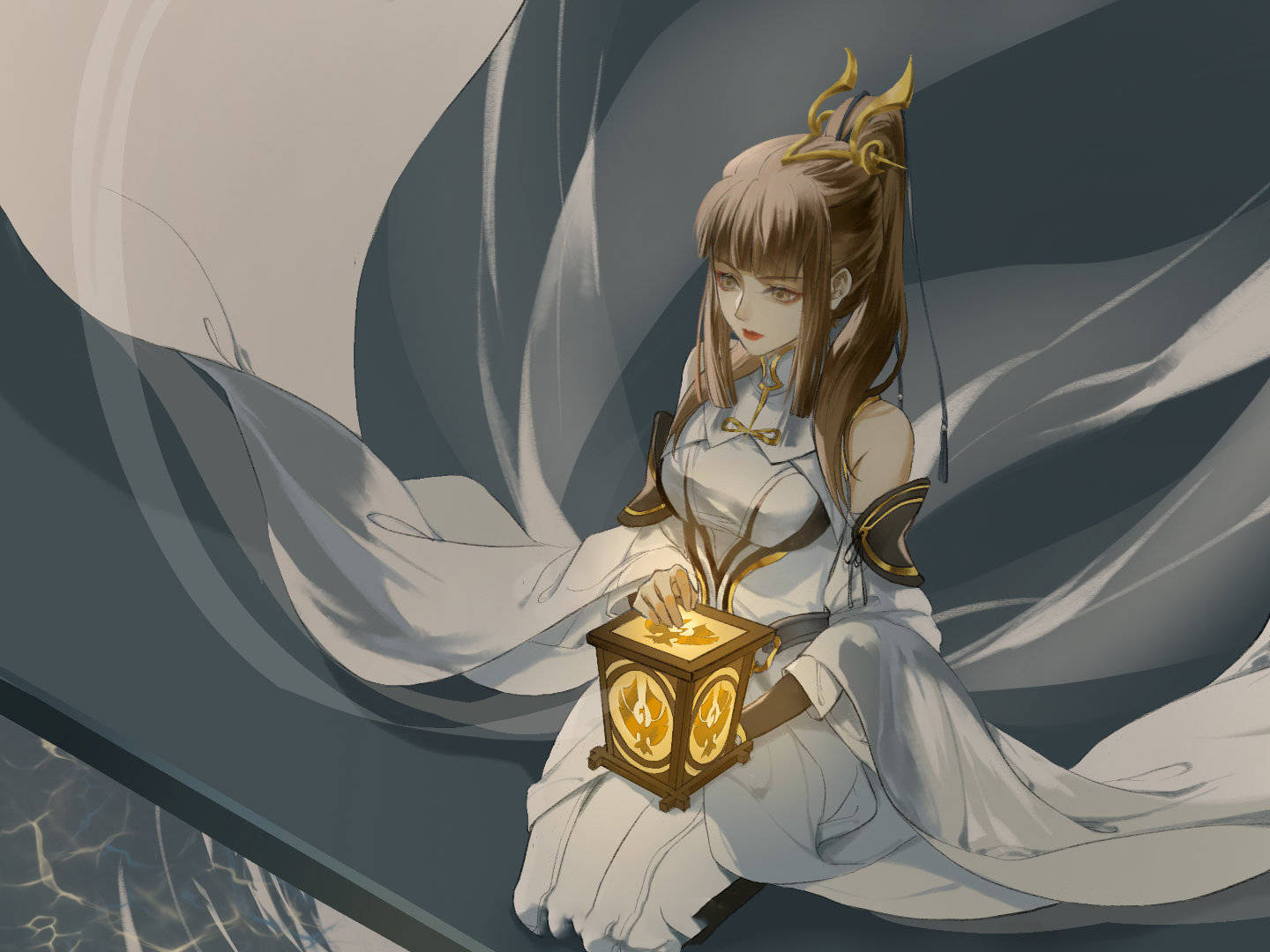 生动美艳的古风美女同人插画将诗词中的意境融入画中故事感强