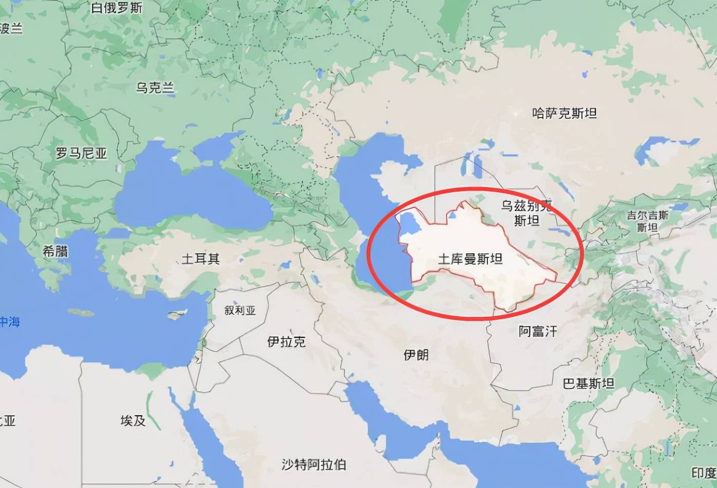 土库曼斯坦地理位置图片