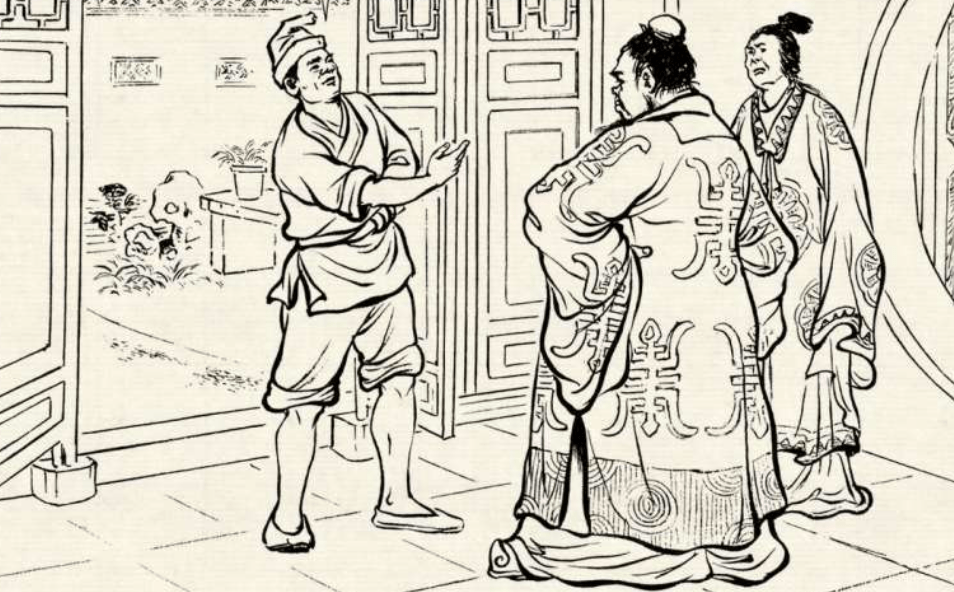 快到吃午饭时,张小强饿得实在撑不住了,就趁地主婆没注意,悄悄地揪了