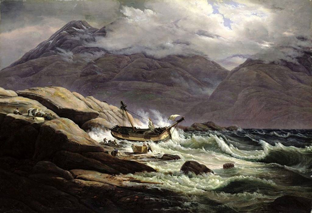 挪威浪漫主义画家johanchristiandahl油画作品