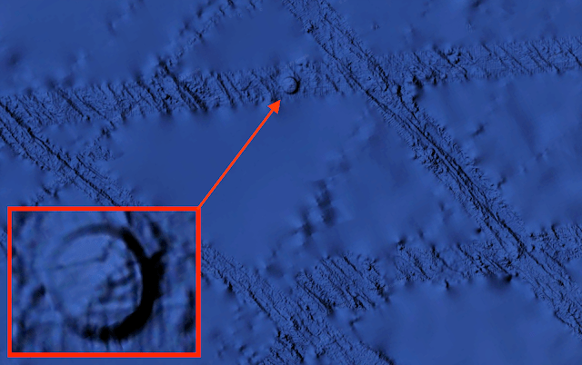 研究人员称通过Google Earth发现了沉没的UFO