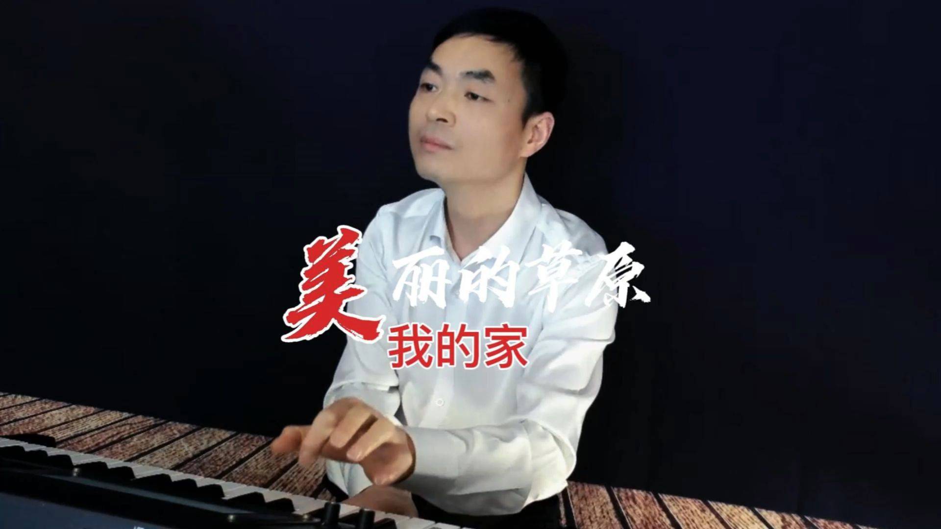 《美丽的草原我的家》双排键轻音乐,殷铁凡演奏