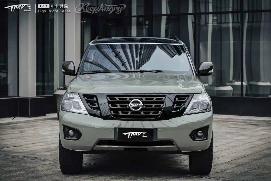 绿是不一样的绿日产途乐卡其绿改色膜tmd潮牌