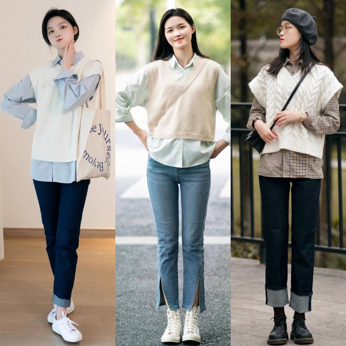 牛仔裤怎么穿出"法式风格"?记住这3个搭配要领_造型_穿法_上衣