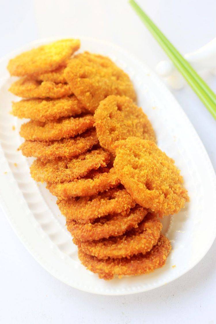 原创炸藕夹只加面粉是不对的教你正确做法又酥又脆又香