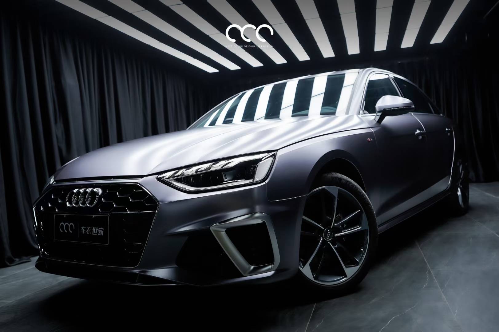 低调奢华有内涵,奥迪a4 漫彩电光金属钛灰改色膜_搜狐汽车_搜狐网