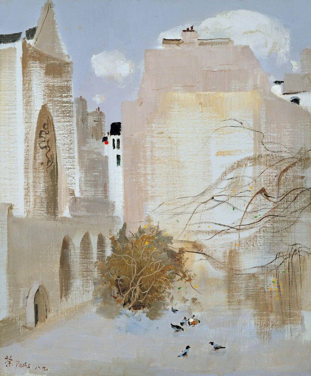 名家作品分享 | 吴冠中经典油画作品,表现了中国传统文化的意蕴_艺术_风景_吴冠中