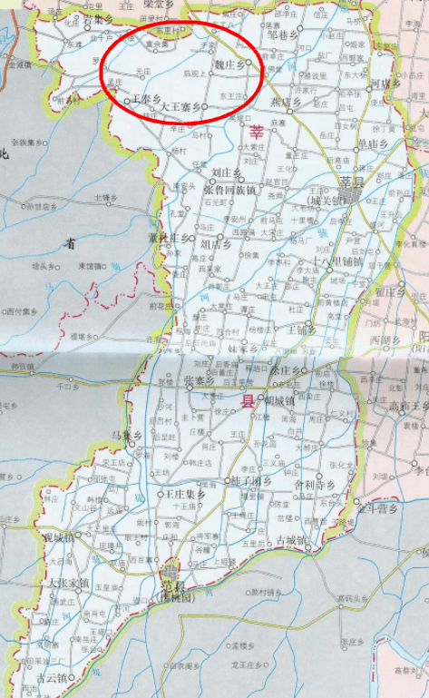 莘县地图上虽然标注了这条渠道,但是没有标注名称1965年和1966年,又对