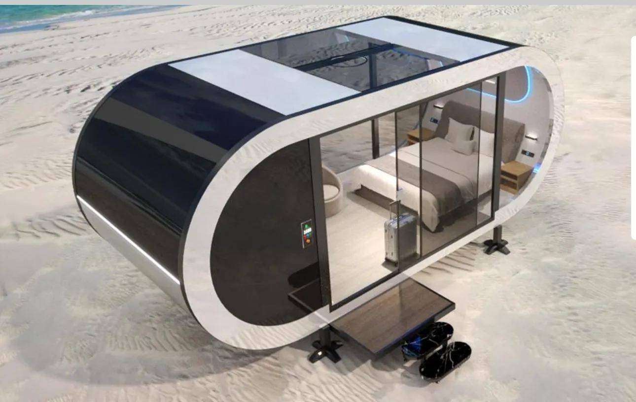 酷幻造型苹果舱太空舱装配式建筑可移动房屋