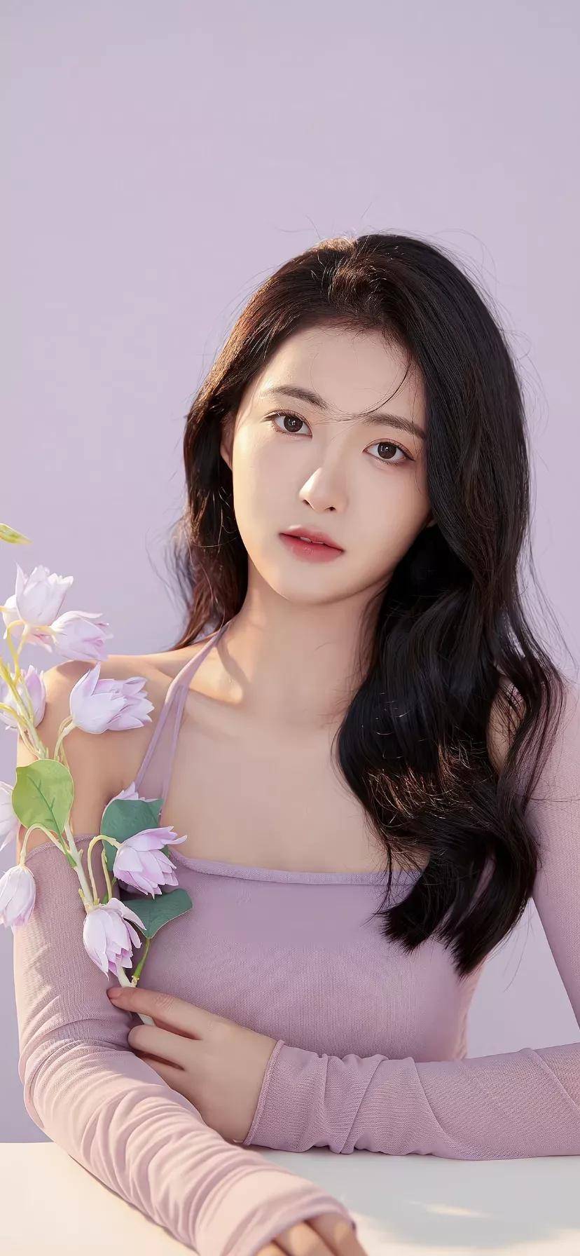 粉色系可爱美女壁纸