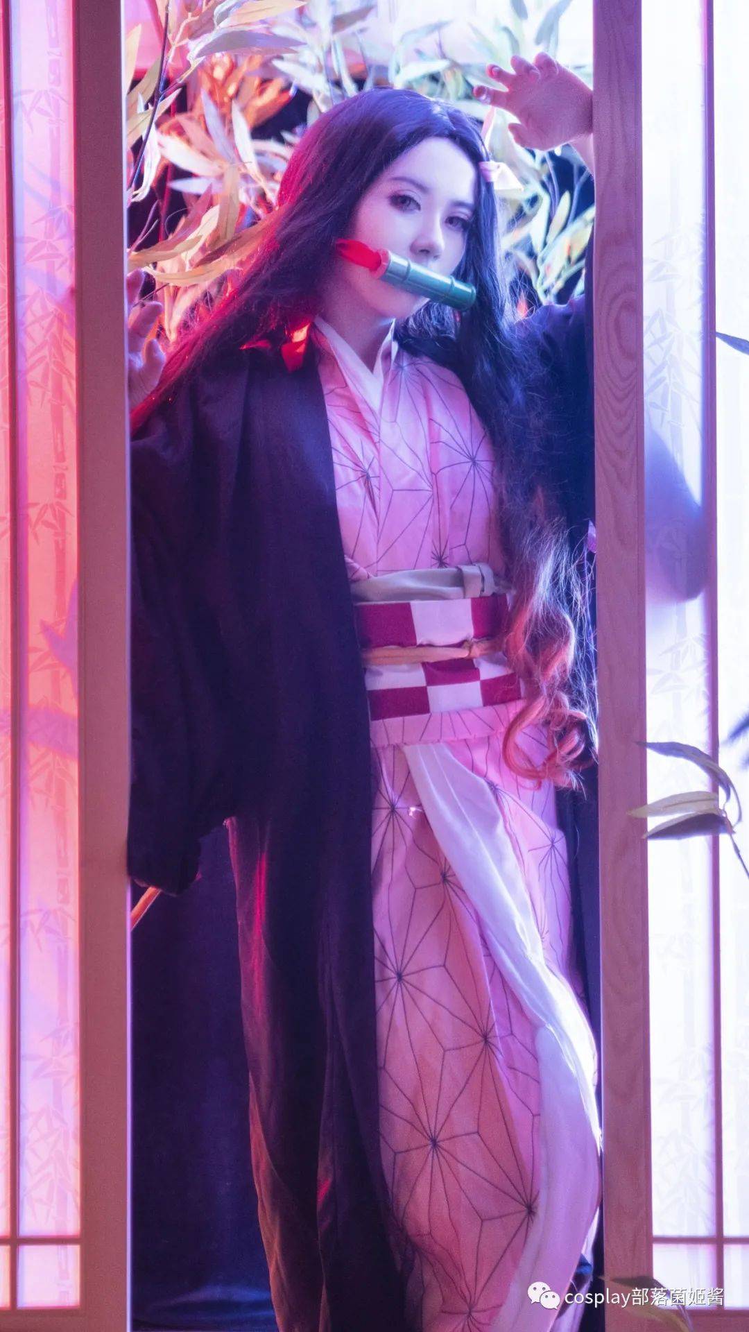 cos:鬼灭之刃灶门祢豆子cos正片@溯兮