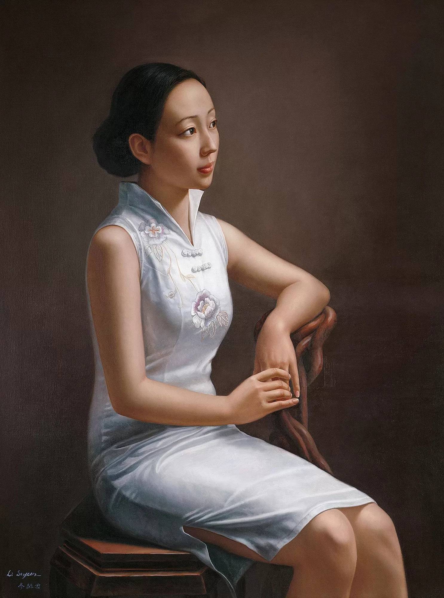 油画里的旗袍美女风华流韵