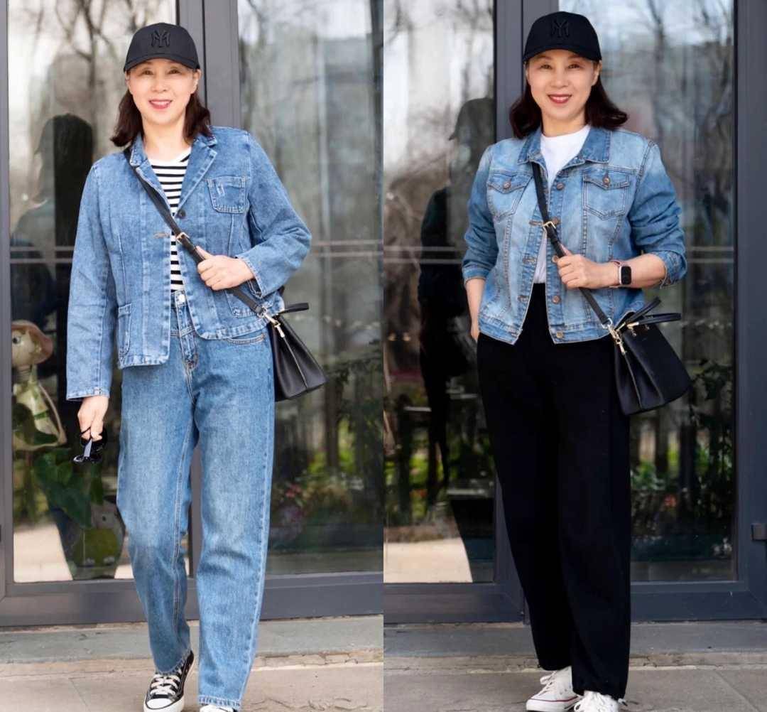 岁的女人建议多穿牛仔衣,洋气又减龄,任何人都能驾驭_夹克_颜色_匹配