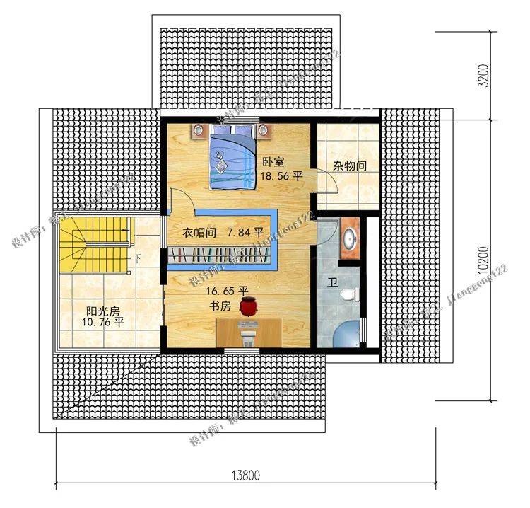 农村一层半户型图大全图片