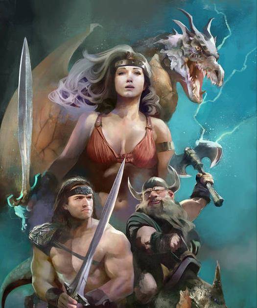 原创街机游戏战斧女主历代形象变化穿得越来越少战斗力越来越强