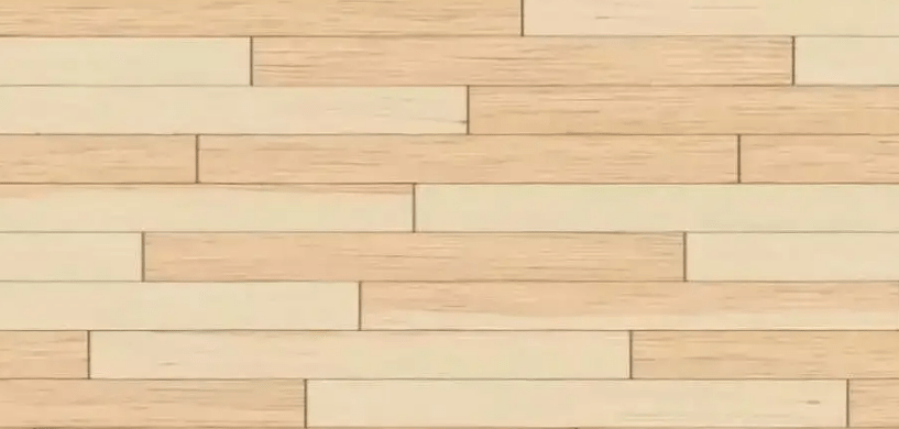 木地板的铺贴手法中,工字形铺贴是最常见的,前一排木板铺好后,后一排