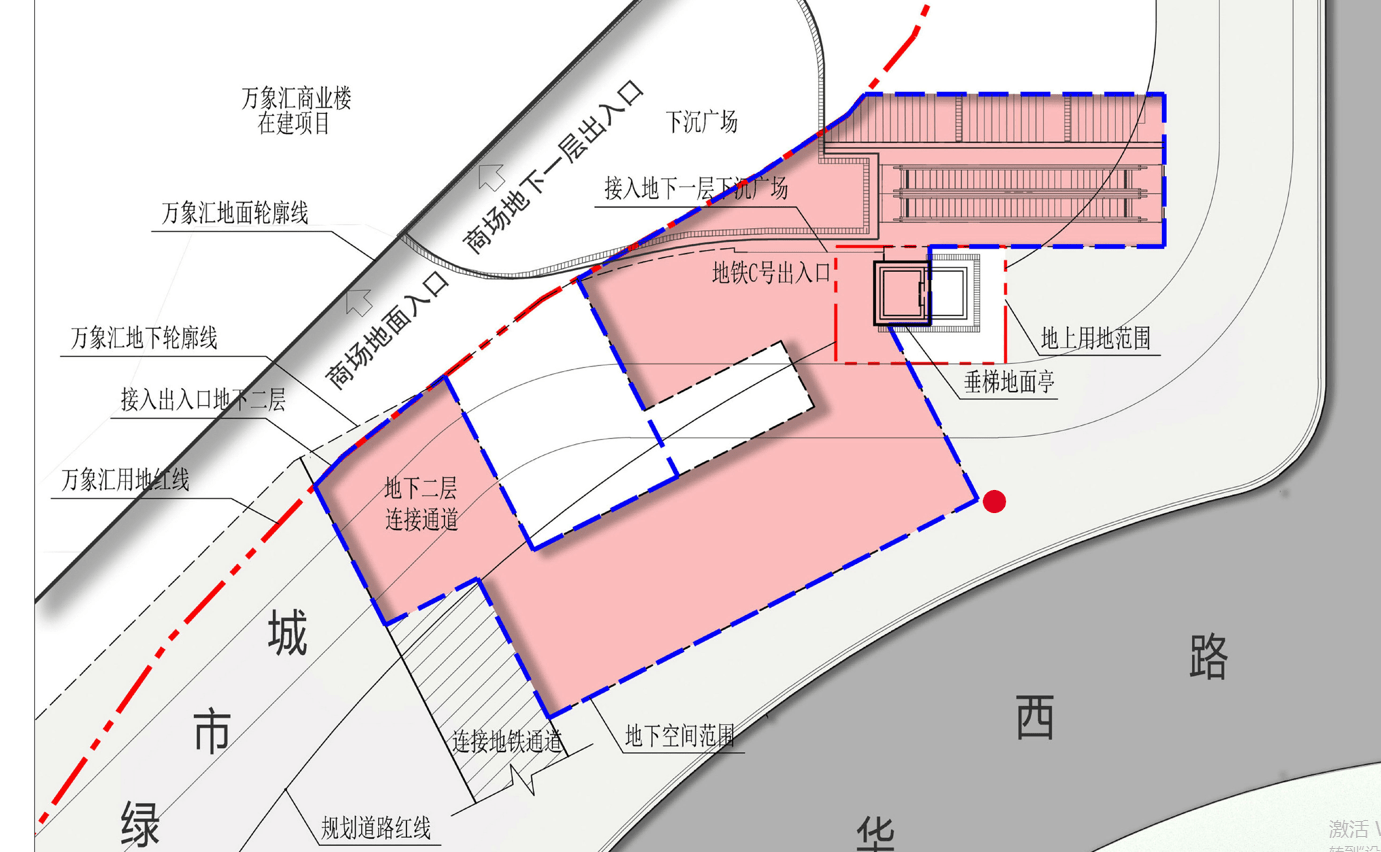 華南廣場地鐵站c出入口擬改造 規劃方案已公示_單位_大連_用地