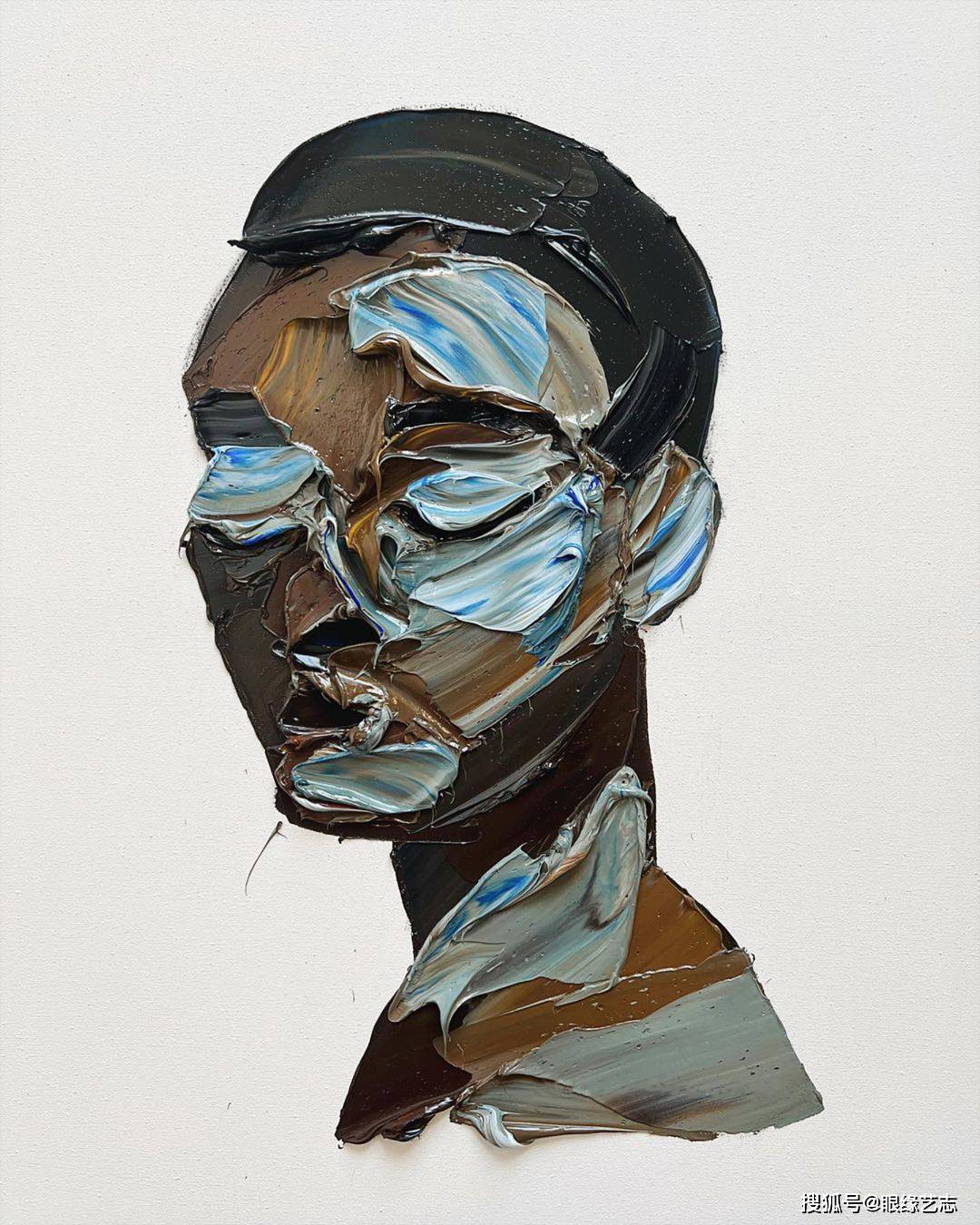 原创被刀刷扫过的容颜抽象艺术家elenagual与她的女性肖像