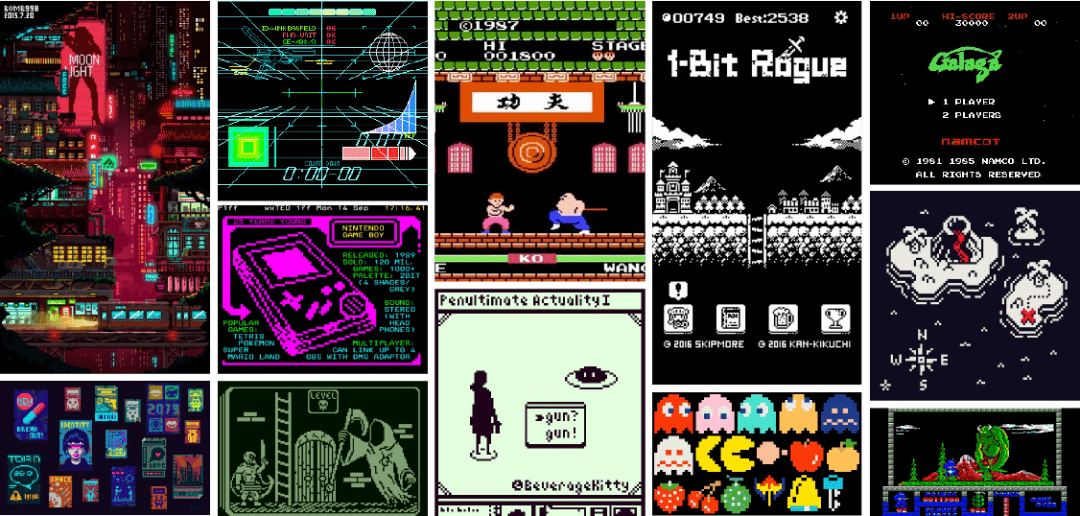 用过去占领未来,像素风格视觉野生报告_游戏机_字体_颜色