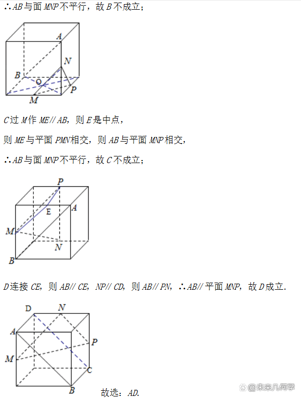 高中数学:灵活应用线面平行的几种证明方法