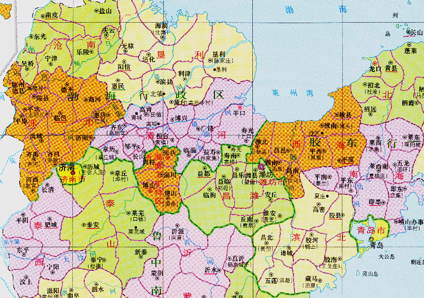 1980年山东省地图图片