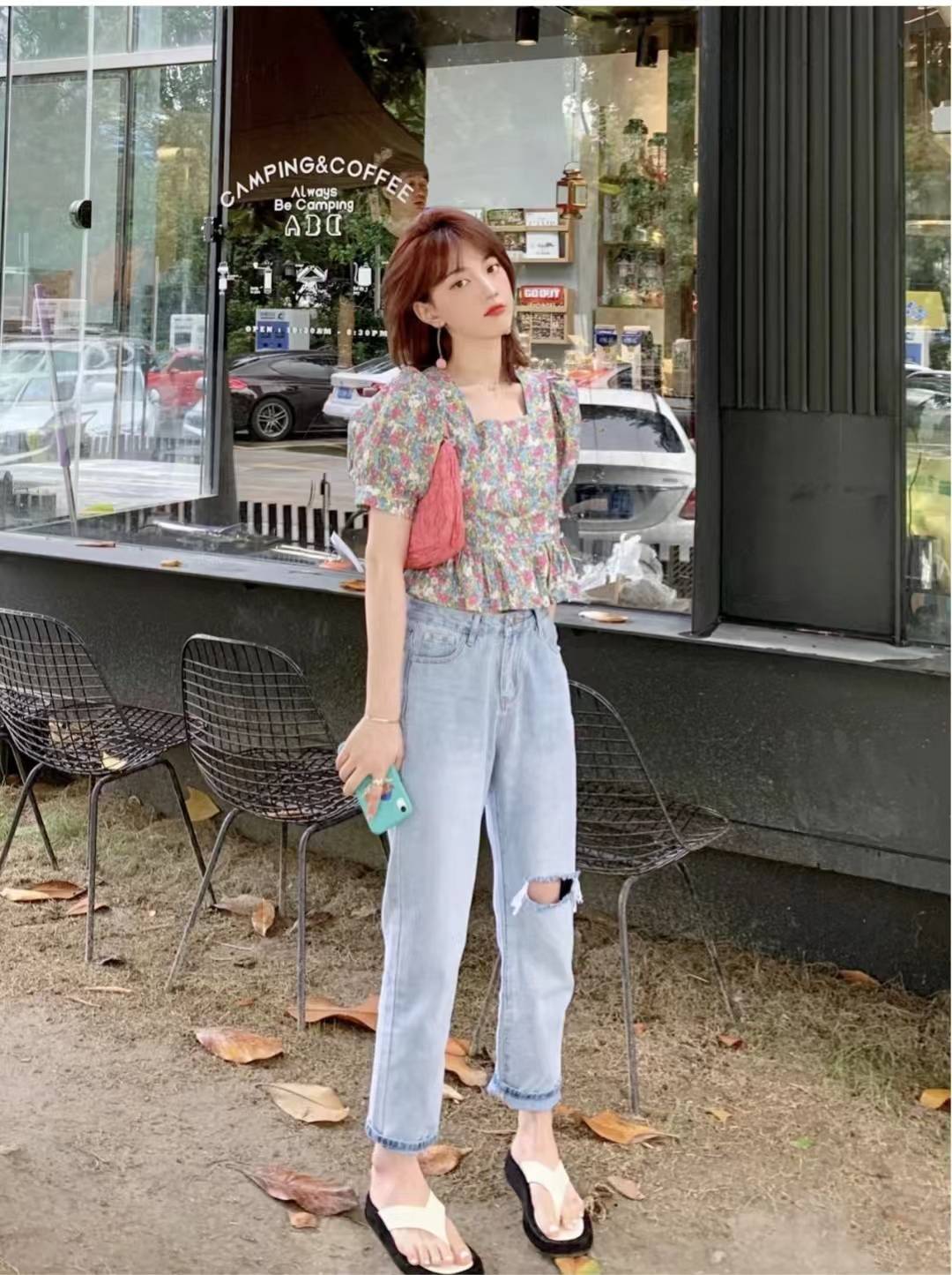 原创泡泡袖上衣搭什么下装好看泡泡袖上衣搭配