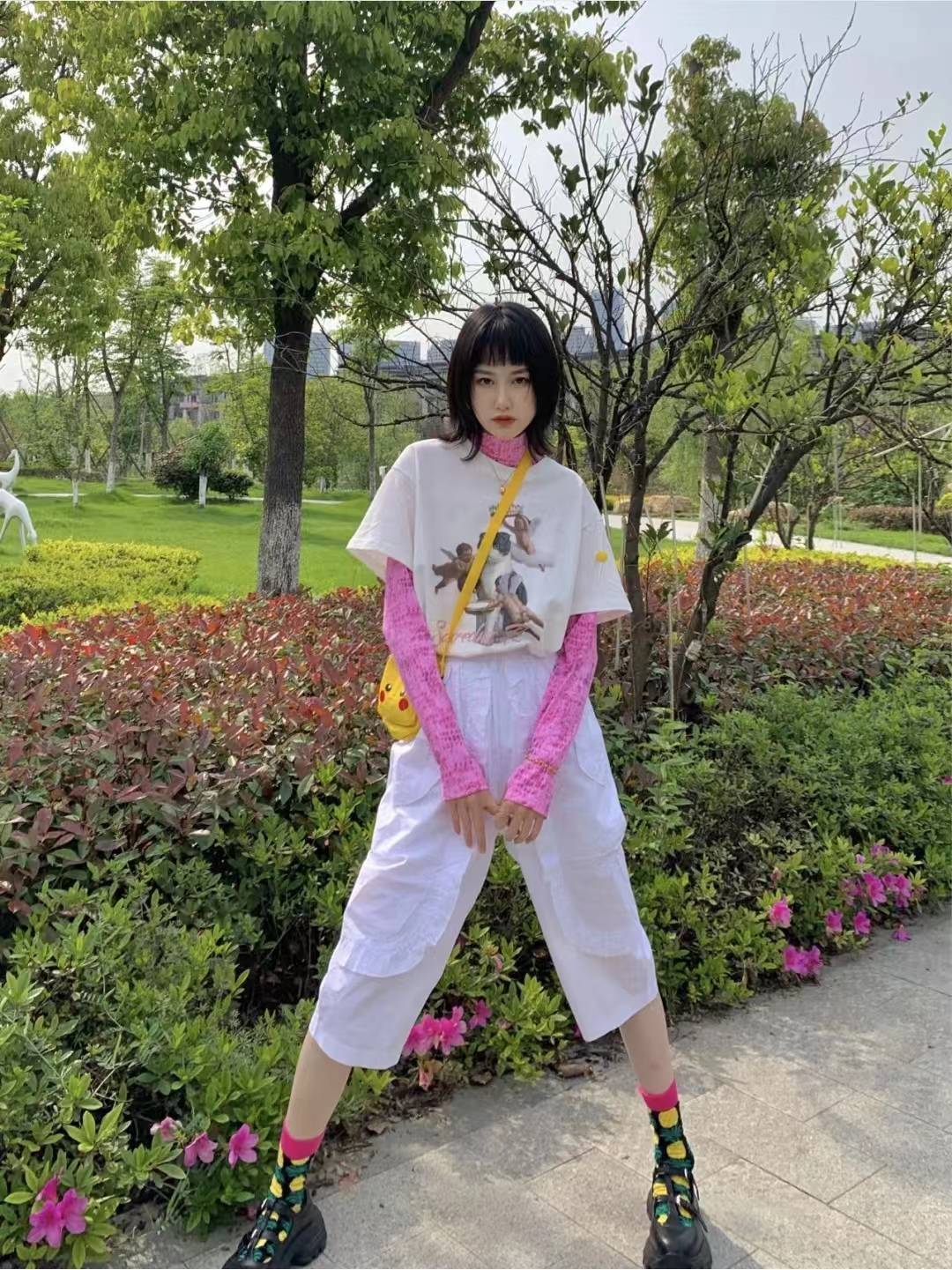 原创t恤叠穿衣服搭配图片t恤怎么叠穿好看