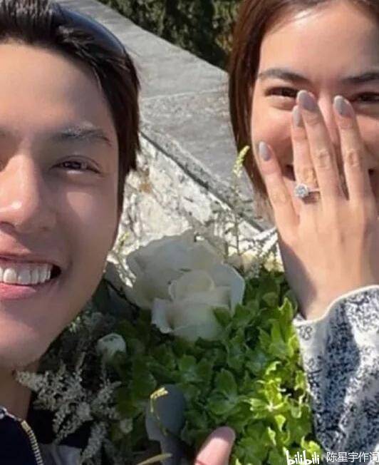 泰剧《人生波动》男星mark prin向相恋九年女友kimberly正式求婚:钻戒