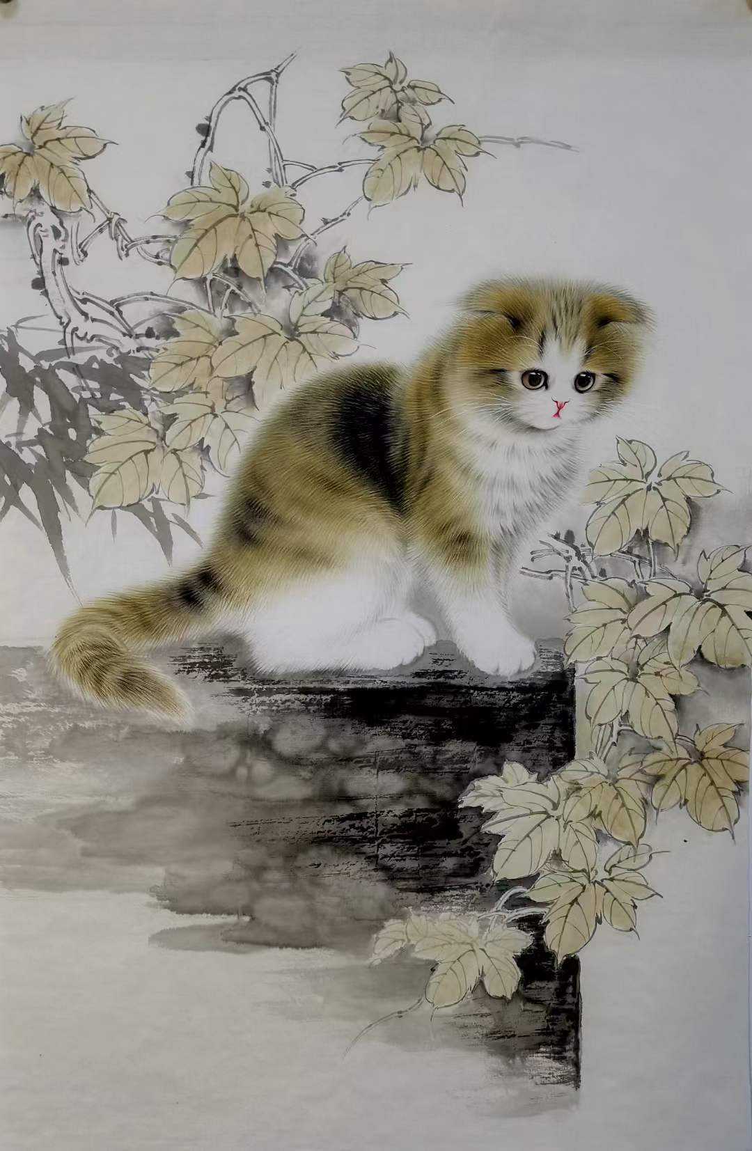 中美协秦文轩猫画欣赏生动传神灵动可喜