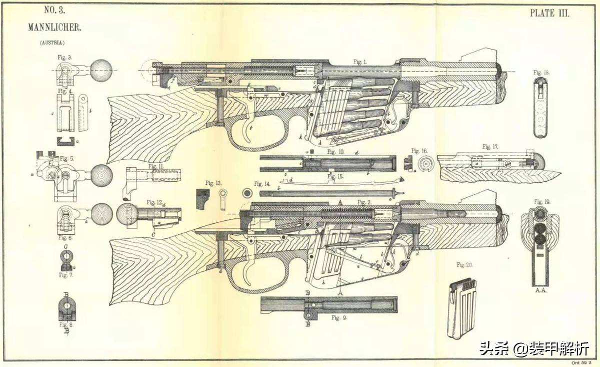 当时的很多栓动步枪都是采用的管状弹仓设计,毛瑟的1871和勒贝尔1886