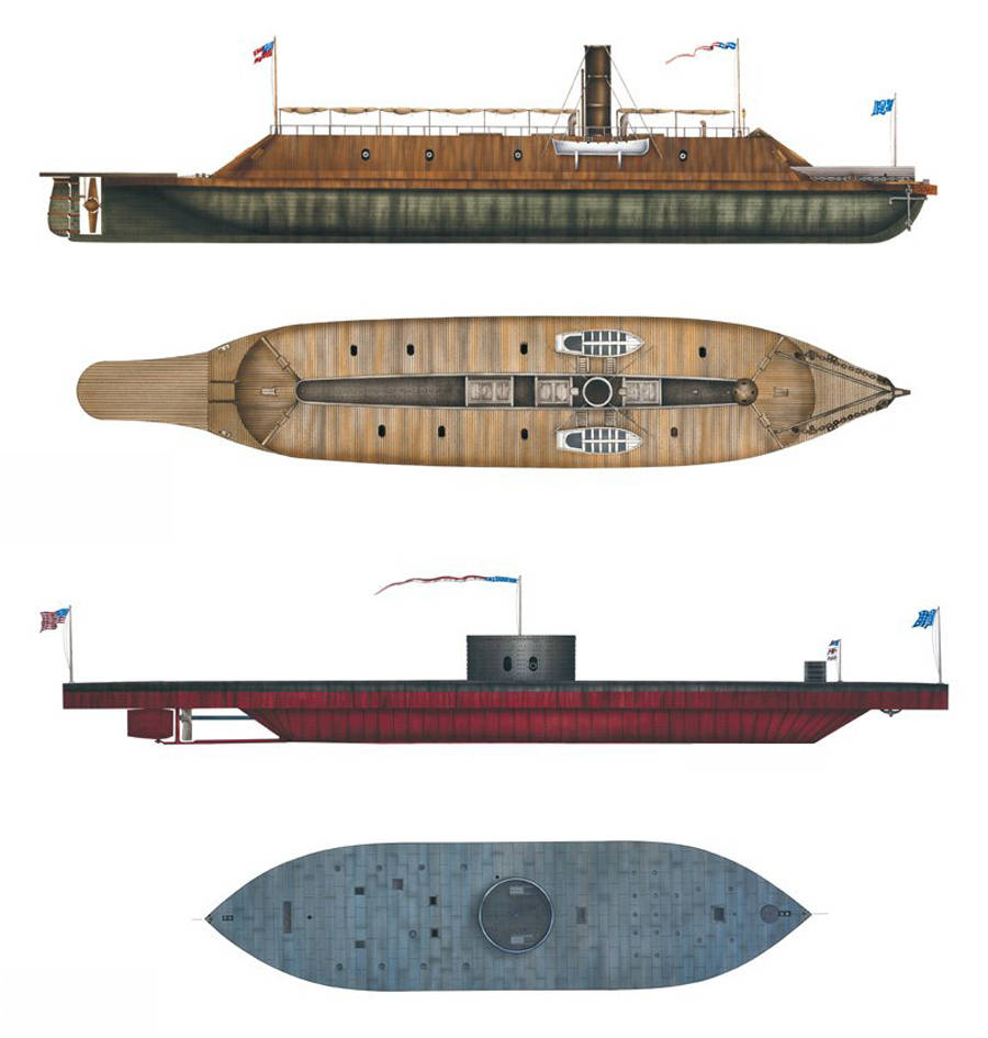 美国南北战争时期的杆雷艇简介,真正属于勇者的游戏_海军的_铁甲舰