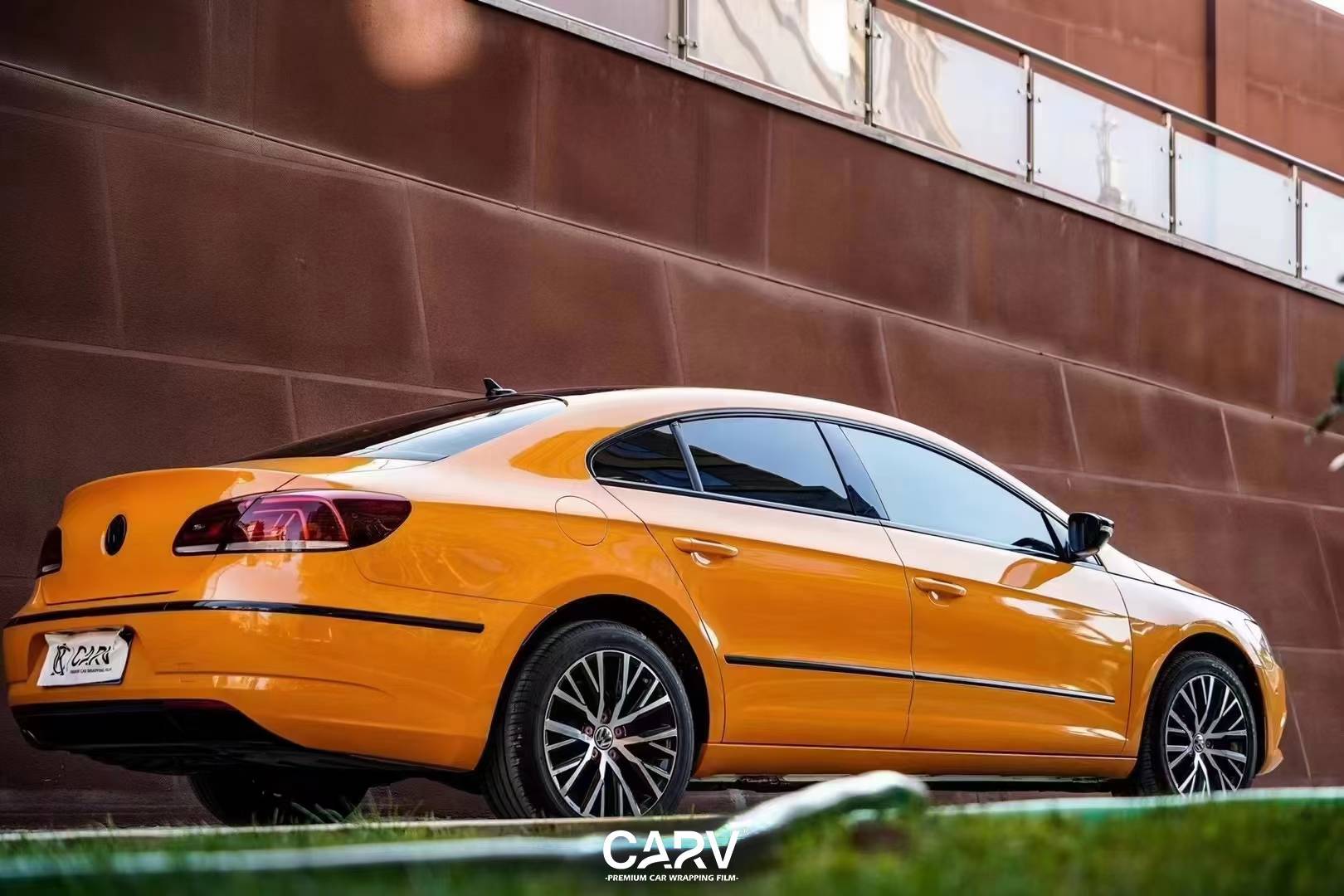 大众cc卡孚改色膜白金莫兰迪橙_搜狐汽车_搜狐网