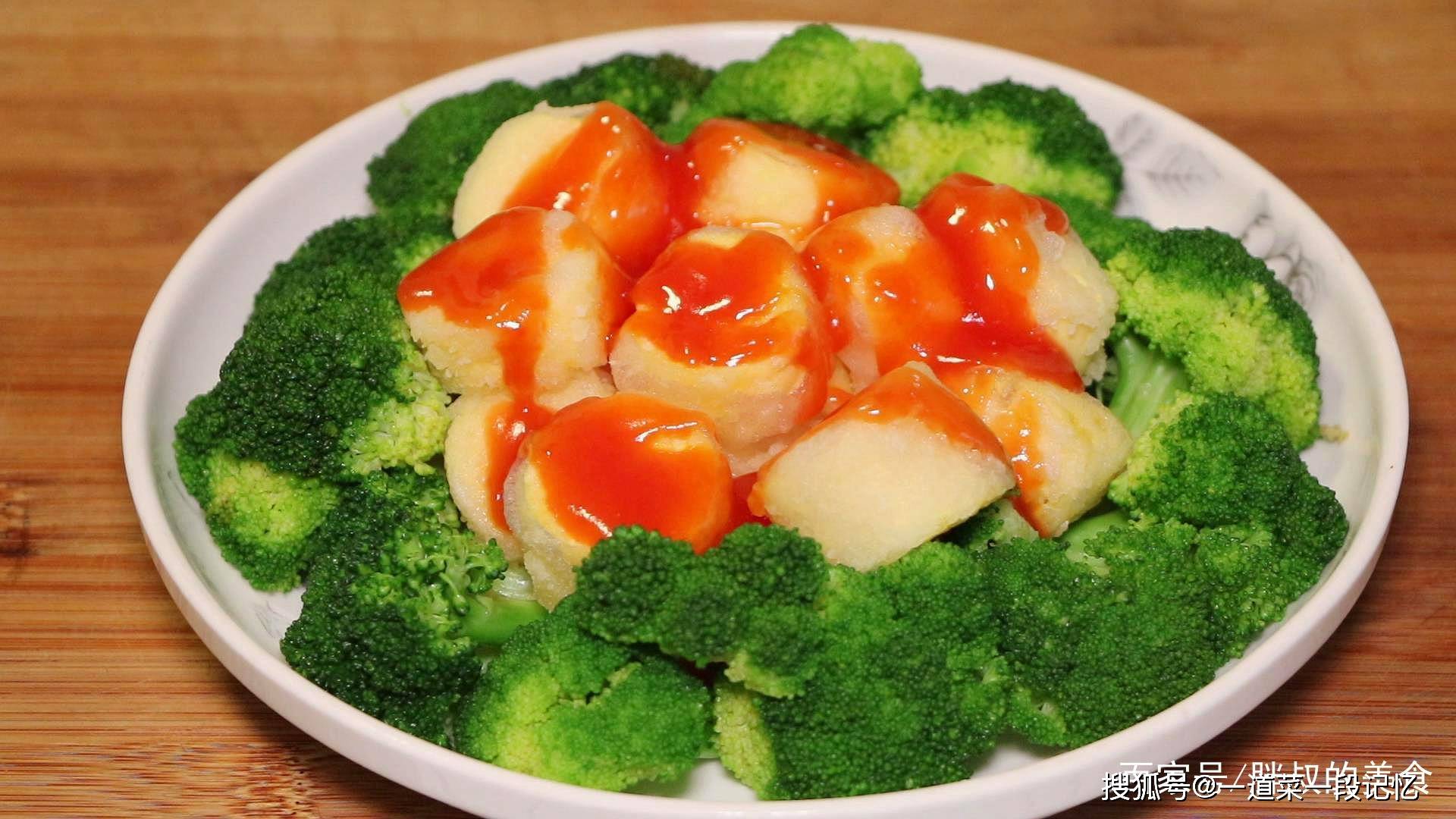 原创1个西兰花加3根日本豆腐教你新做法好吃又好看刚上桌就扫光