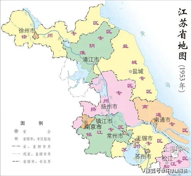 1953年江蘇省恢復建制時,無錫市是蘇州專區裡的孤島1958年,徐州