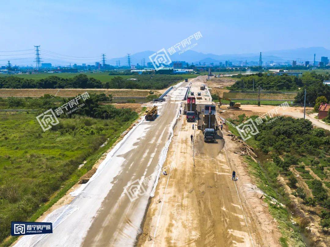 航拍你们期待的汕湛高速普宁东连接线最新进度来了