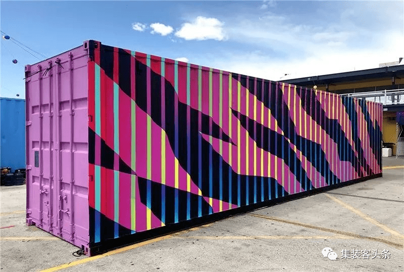 集装箱艺术丨音乐节上不一样的集装箱喷绘设计_上海集装客_壁画_拉斯