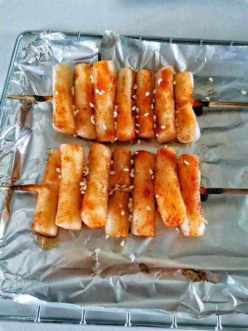 原创这次要分享的是香烤年糕做法非常简单不用揉面不用发面