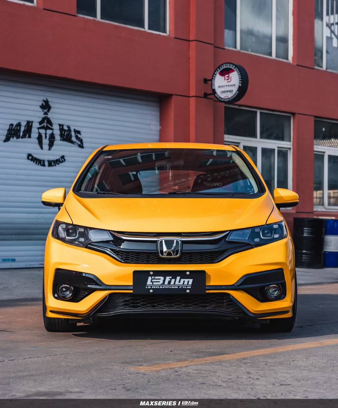 lbfilm改色膜本田飞度gk5超亮莫兰黄