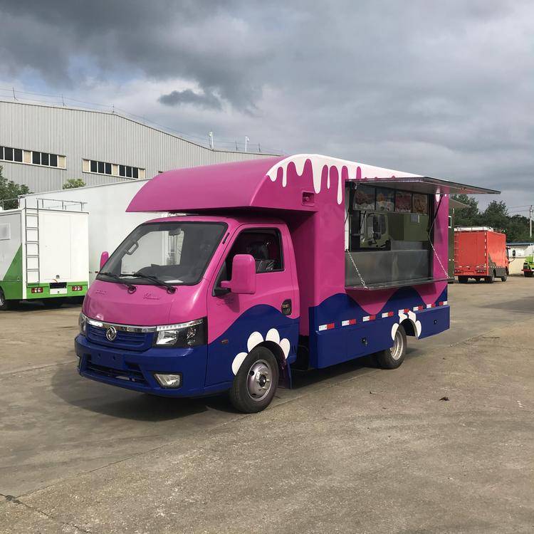 可上路的汽油冰淇淋车移动小吃车多功能摆摊车