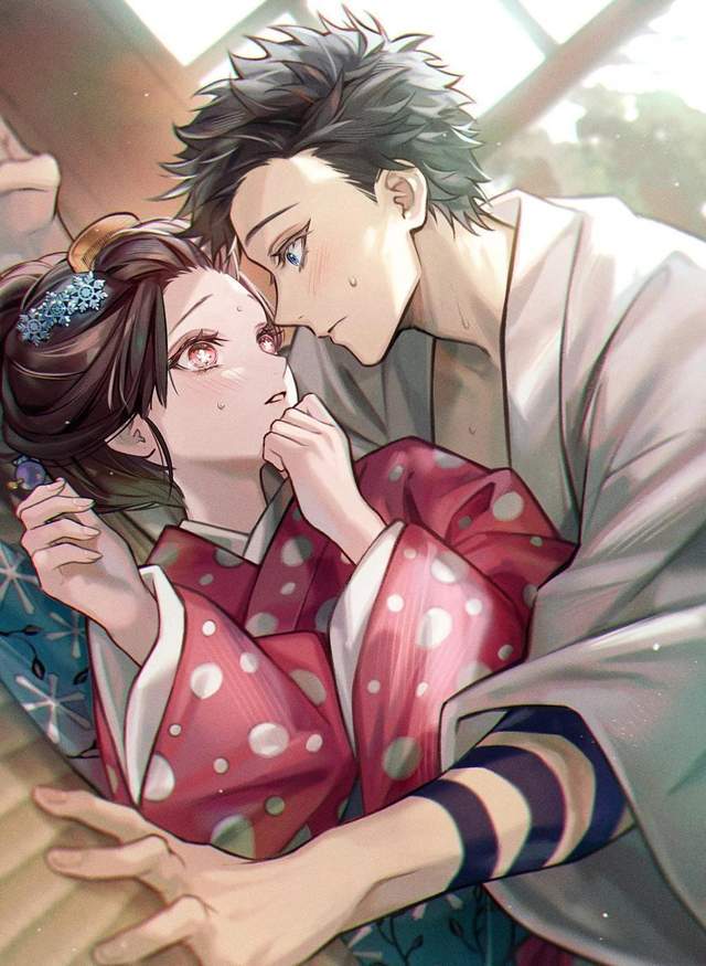 「鬼灭之刃」 甜度爆表的情侣组 有情人终成眷属_漪窝_蛇柱_琦葵