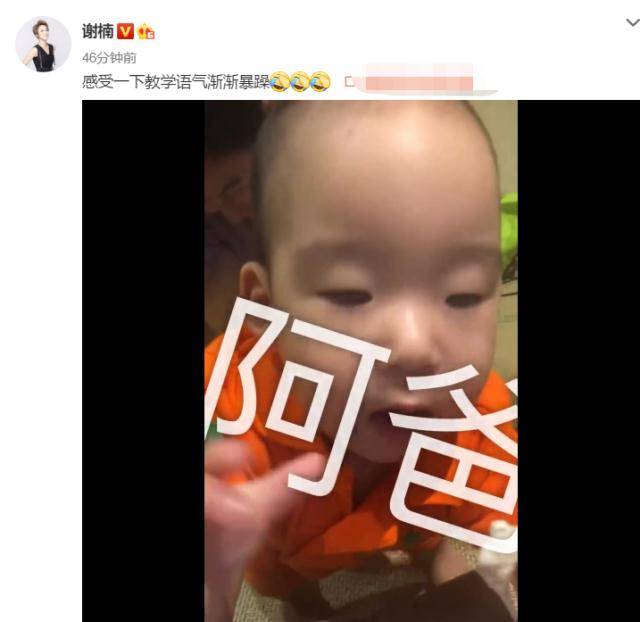 图片[4]-谢楠晒小儿子视频，全家上阵教吴虑喊“妈妈”，吴虑却坚持叫爸爸-摸鱼儿_词牌名