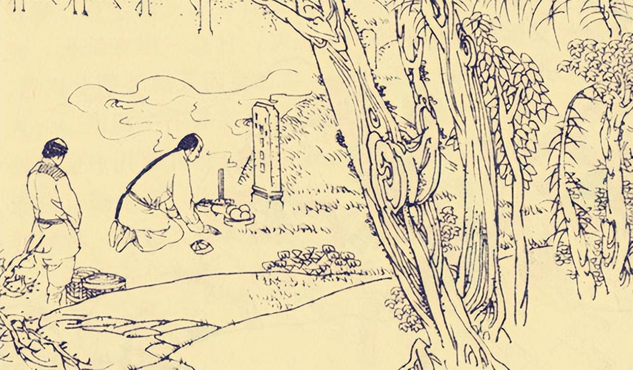 原创离奇故事屠夫代人守坟次日带回狼皮洞房夜门口出现三具血棺