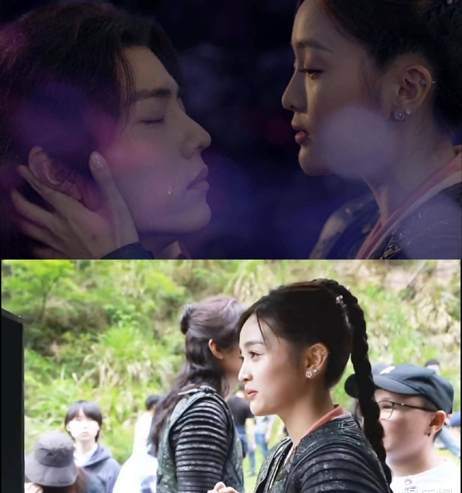 肖战吴宣仪吻戏曝光,却被质疑是借位,吴宣仪侧脸曲线引起热议_镜头