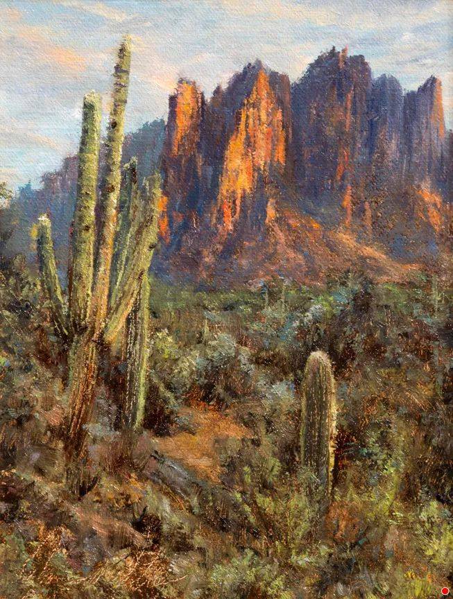 画家詹姆斯宏伟壮观的风景油画太美了