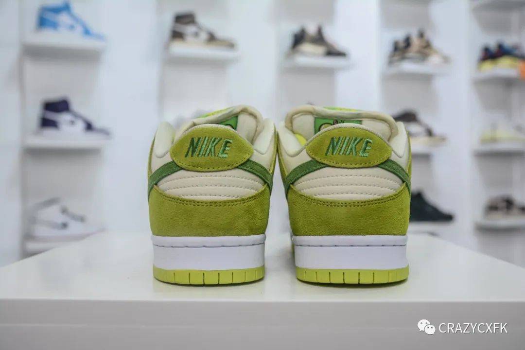 耐克nike sb dunk low green apple 苹果绿低帮运动鞋_鞋舌_绿色
