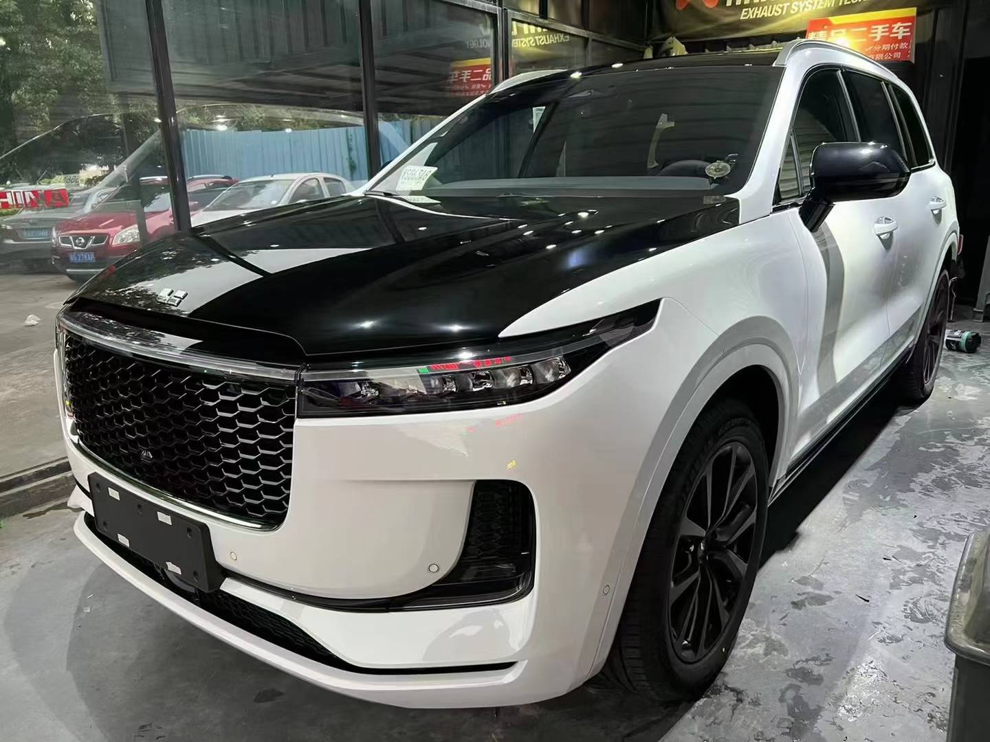 evomax易玛改色膜:理想one贴膜双拼车衣 亮黑tpu车顶