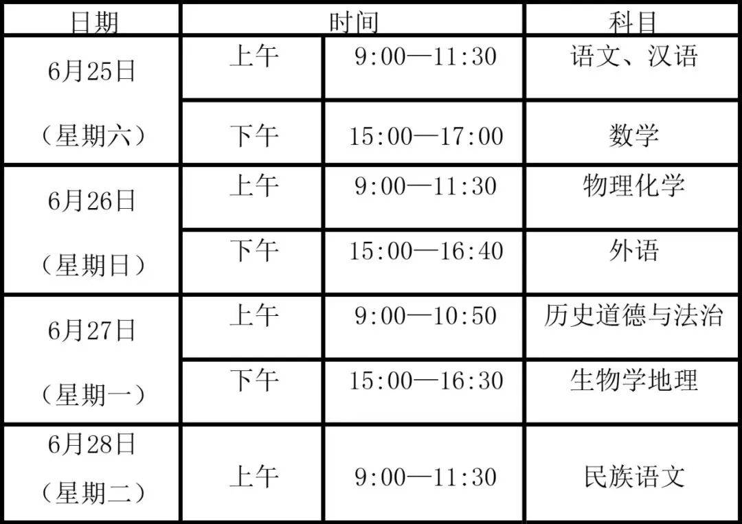 文化課考試時間,科目安排:各科考試時間:語文,漢語和民族語文科目考試