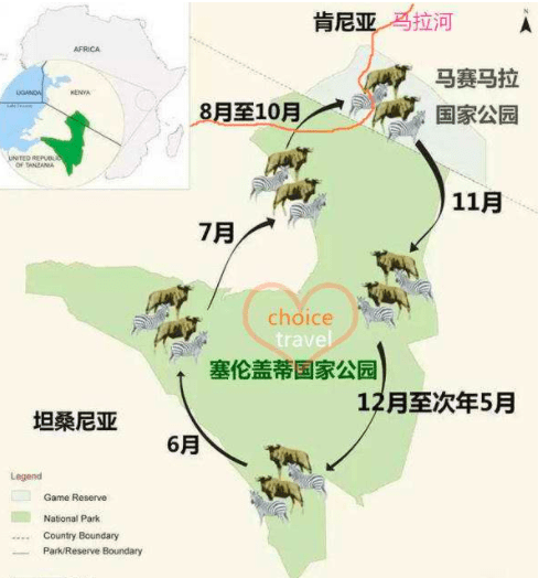 非洲马拉河流经非洲肯尼亚和坦桑尼亚,全长395公里,流域面积13,504