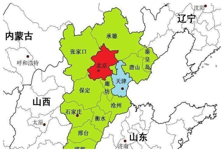 京津冀全图高清版大图图片