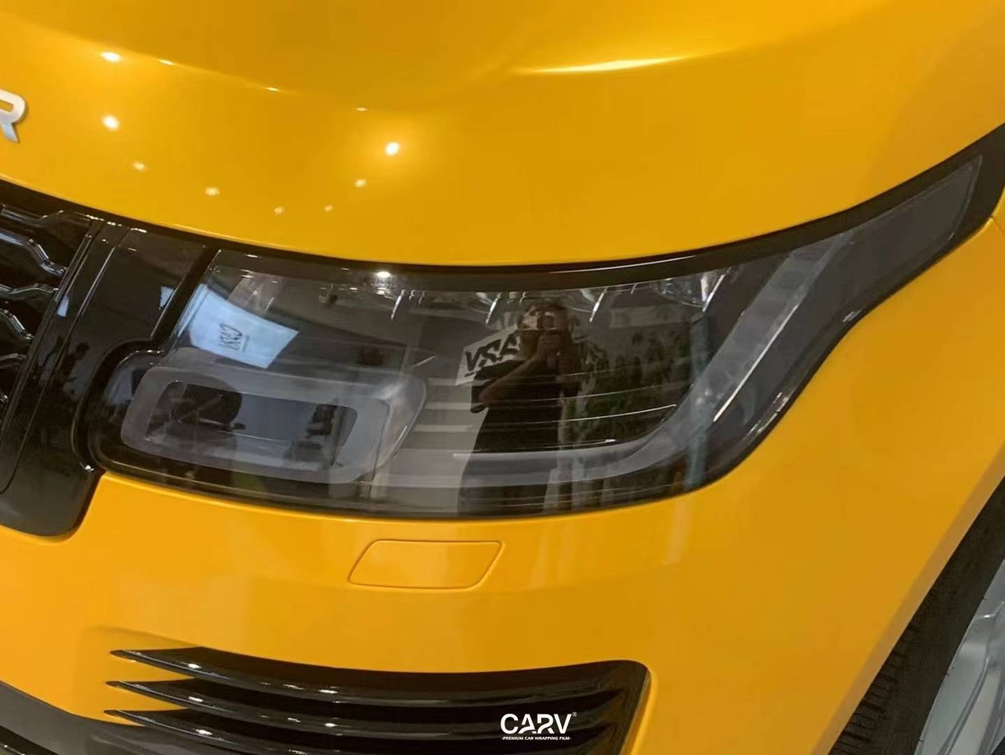 路虎揽胜卡孚改色膜超亮金属枫叶黄